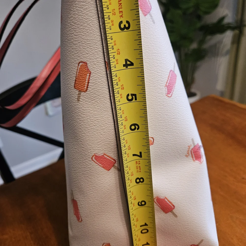 Coach City Tote White and Pink Popsicle Tote Bag - Picture 10 of 13